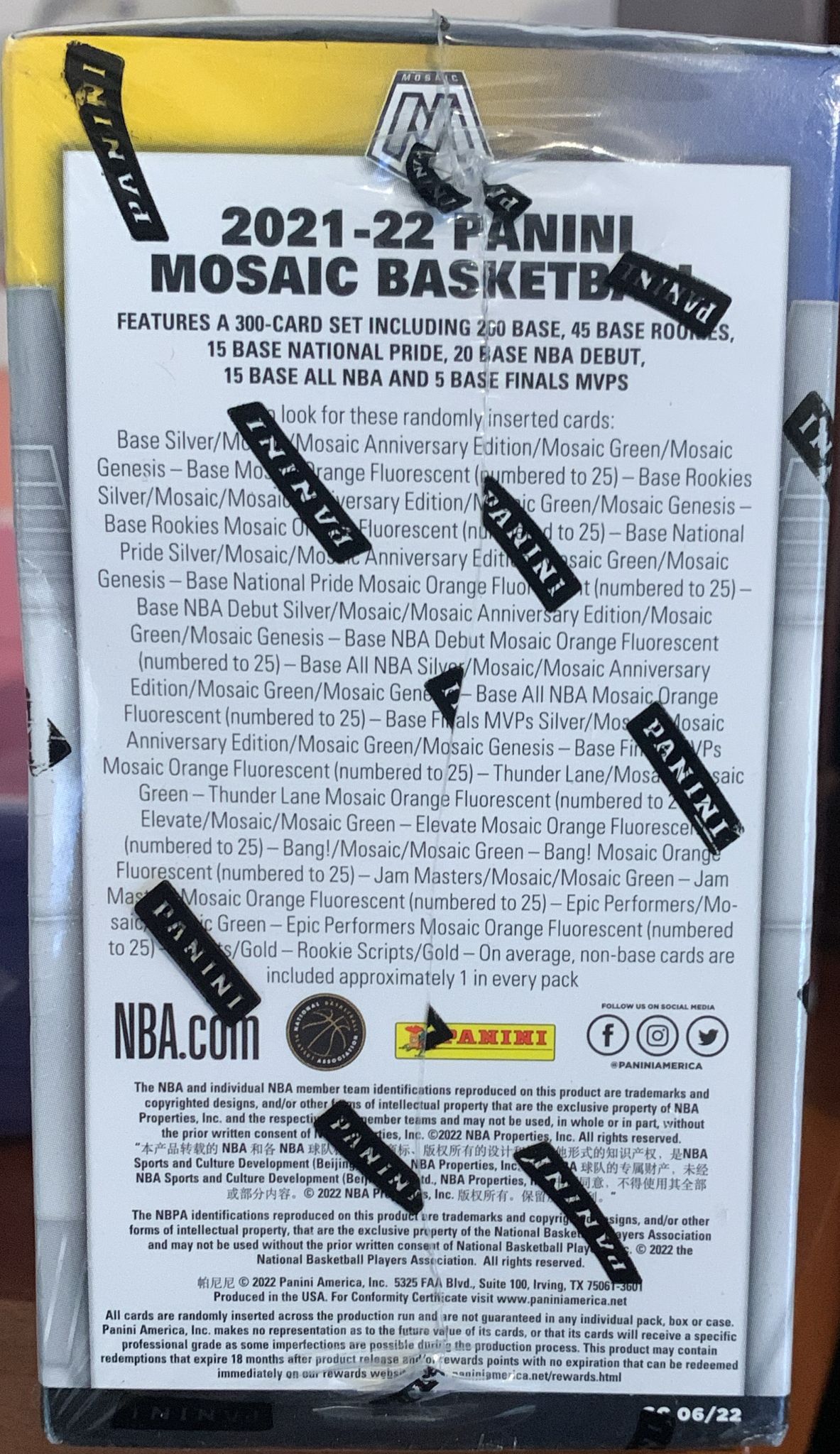 2021/22 Panini Mosaic Basketball Blaster Box